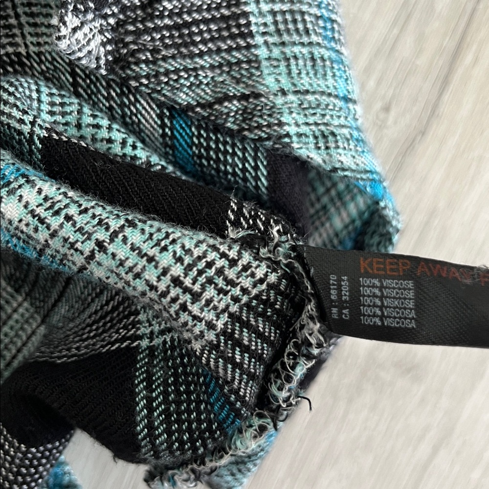 Free People Intimately Flannel Button Shirt Oversized Plaid Capri Pants Set S XS - Picture 8 of 16